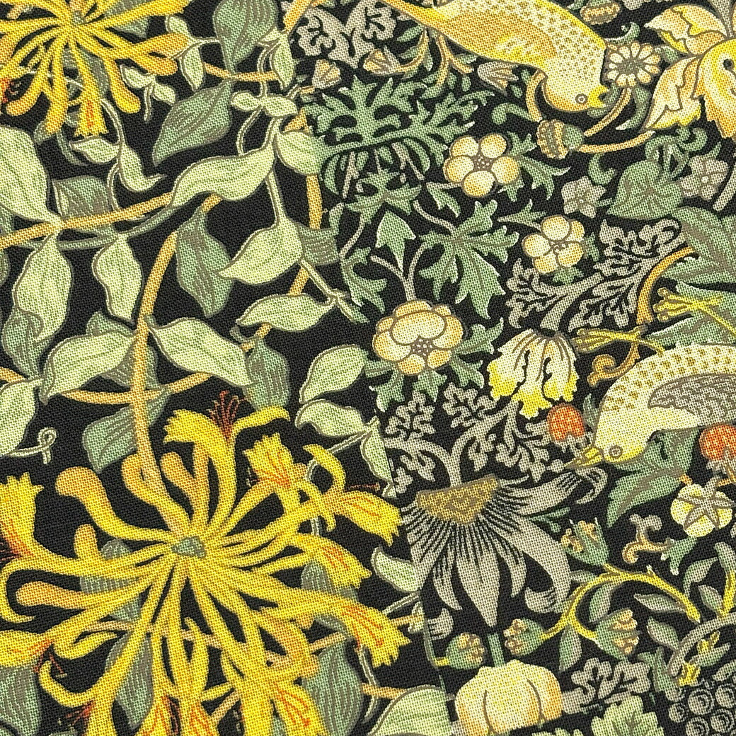 生地 【 V&A Fabric Collection モリス・モザイク 2色 】 シーチング 112cm巾 コットン 綿100% 薄手 薄地 パッチワーク柄 ウィリアムモリス William Morris ヴィクトリア&アルバート博物館 おしゃれ 北欧風 手芸 ワンピース クッションカバー カーテン Textile World TOA