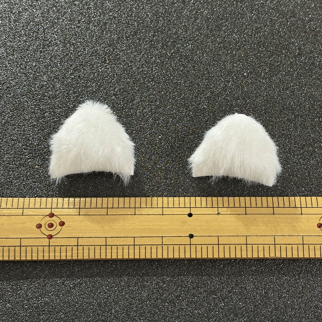 【 デコパーツ ねこ耳 2色 】 デコ パーツ 猫耳 動物モチーフ かわいい ふわふわ パーツ 推し活 チャーム 人形 デコレーション 飾り物 装飾 ハンドメイド用品 手芸用品 ハンドクラフト Textile World TOA