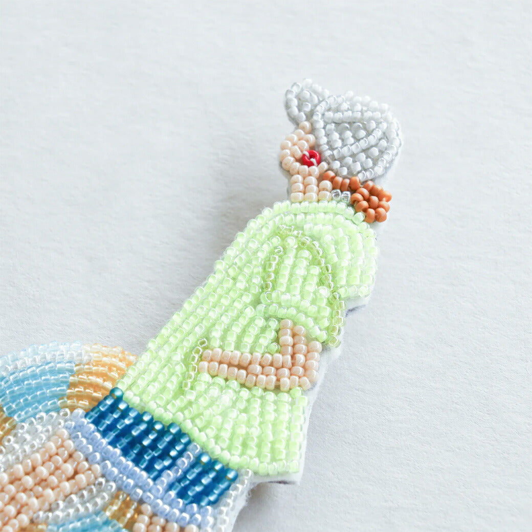 【 MIYUKI おでかけブローチ ビーチ 】 刺しゅうキット ブローチ ビーズ刺繍 刺しゅう ビーズキット ビーズ 刺繍 おでかけ アクセサリー ミユキ おでかけブローチキット はらぺこブローチキット ビーズ刺繍キット ビーズ刺繍 miyuki お出かけブローチ Textile World TOA<br>