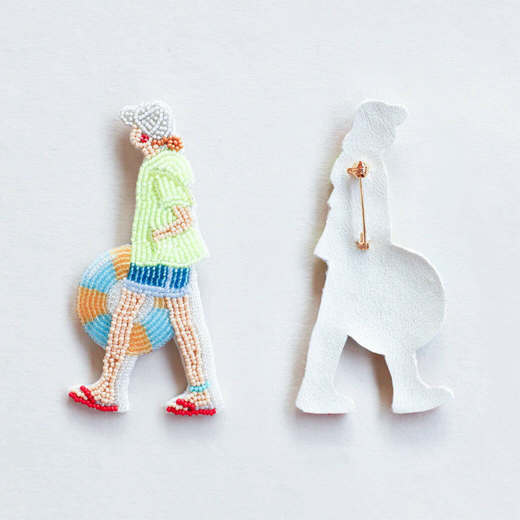 【 MIYUKI おでかけブローチ ビーチ 】 刺しゅうキット ブローチ ビーズ刺繍 刺しゅう ビーズキット ビーズ 刺繍 おでかけ アクセサリー ミユキ おでかけブローチキット はらぺこブローチキット ビーズ刺繍キット ビーズ刺繍 miyuki お出かけブローチ Textile World TOA<br>