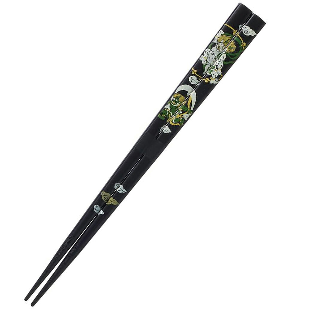 【 男一代 約23.5cm 2種 】 アオバ 箸 若狭塗箸 風神雷神 龍 滑り止め加工 天然木 塗り箸 日本 インバウンド 和風 和柄 高級塗り箸 プレゼント箸 ギフト Textile World TOA