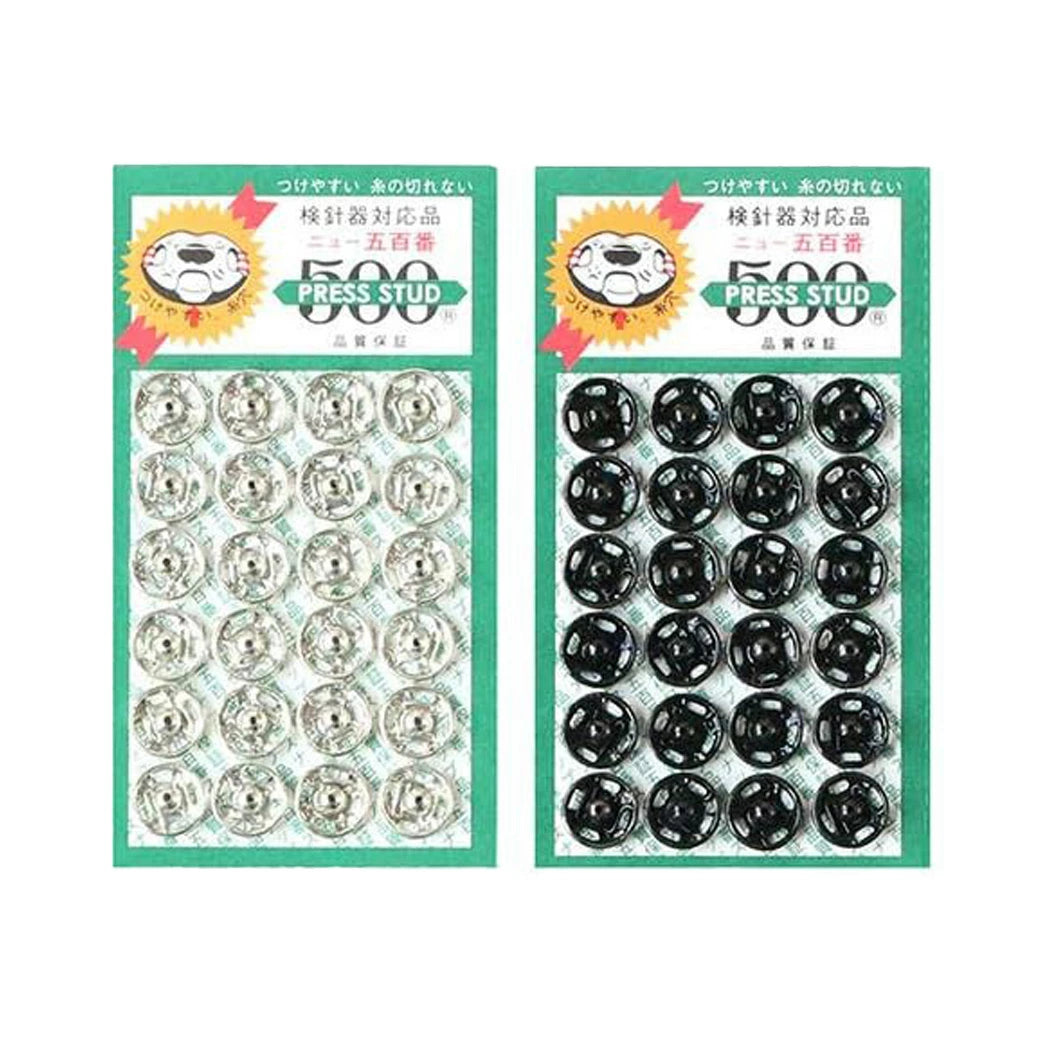 ボタン 【 PRESS STUD500 スナップボタン 8mm 24個入 】 白 スナップボタン ニッケル 真鍮 金属