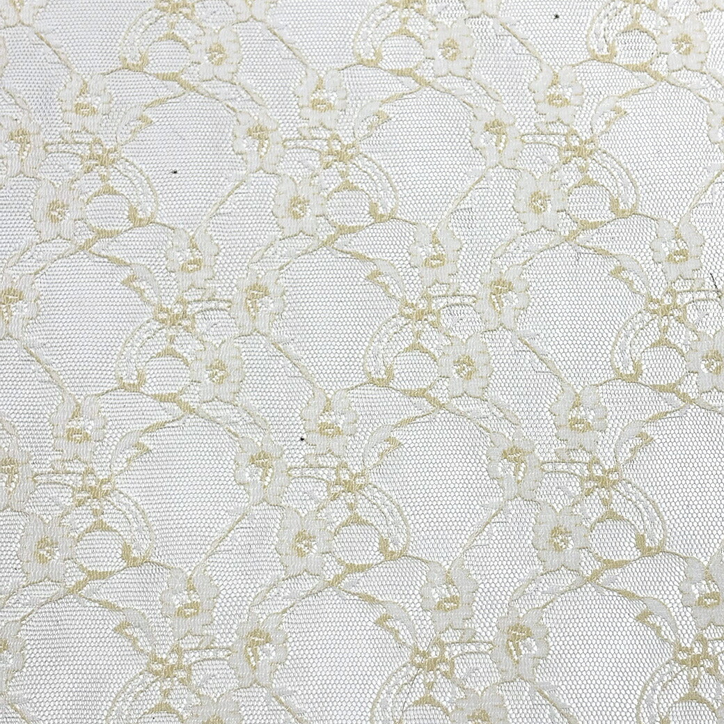 生地 【 ラッセルレースシャンブレー 2色 】 レース レース生地 刺繍 レース刺繍 112cm巾 ポリエステル ラッセル編 花柄 植物柄 ウエディング インテリア ドレス ブラウス スカート 下着 カーテン テーブルクロス 手芸 ハンドメイド Textile World TOA
