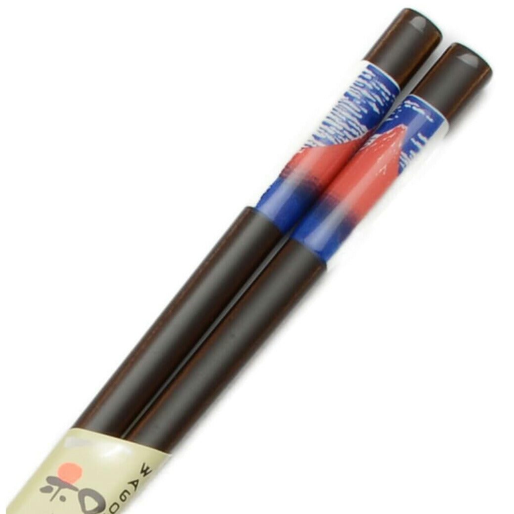 【 食洗機対応 箸 約23cm 6種 】 アオバ 箸 滑り止め加工 天然木 浮世絵 歌麿 写楽 とんぼ玉 日本画 凱風快晴 稲妻雷五郎 恩返し 鶴 にらめっこ だるま 富士山 塗り箸 日本 インバウンド 和風 和ごころ 高級塗り箸