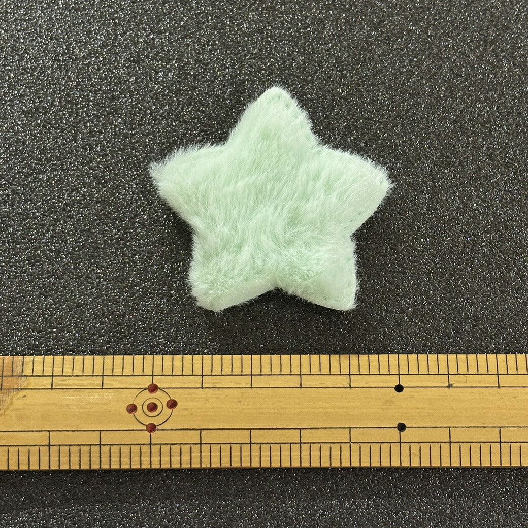 【 デコパーツ ふわふわ 星 5色 】 デコ パーツ 星 スター クッションモチーフ かわいい センターパーツ ふわふわ パーツ 推し活 チャーム デコレーション ブローチ バレッタ キーホルダー 飾り物 装飾 Textile World TOA