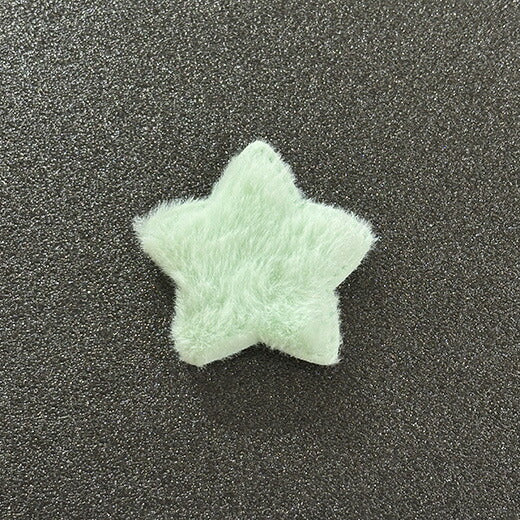 【 デコパーツ ふわふわ 星 5色 】 デコ パーツ 星 スター クッションモチーフ かわいい センターパーツ ふわふわ パーツ 推し活 チャーム デコレーション ブローチ バレッタ キーホルダー 飾り物 装飾 Textile World TOA