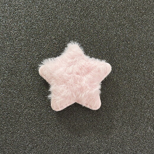 【 デコパーツ ふわふわ 星 5色 】 デコ パーツ 星 スター クッションモチーフ かわいい センターパーツ ふわふわ パーツ 推し活 チャーム デコレーション ブローチ バレッタ キーホルダー 飾り物 装飾 Textile World TOA
