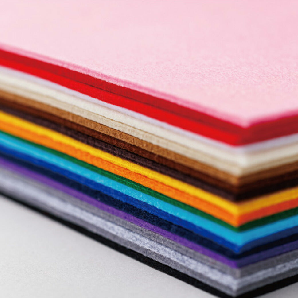 生地 【 SUNFELT Vフェルト 2mm 50×55cm 20色 】 フェルト生地 2mm厚 厚手 バッグ 小物 工作 DIY インテリア雑貨 マスコット 人形 オーナメント ガーランド コースター コサージュ アクセサリー ルームシューズ Textile World TOA