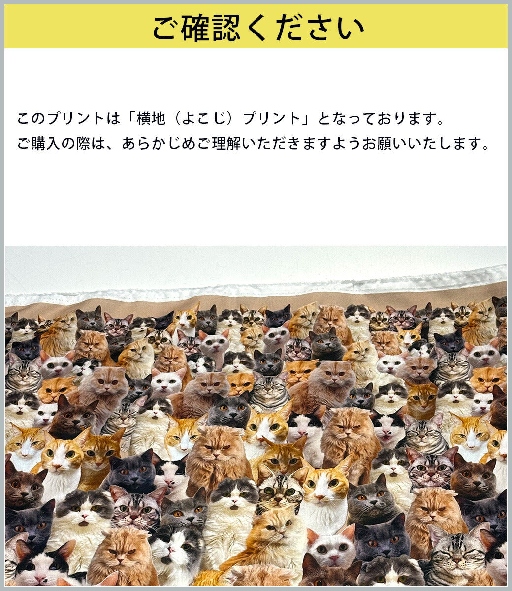 生地 【 インクジェットプリント ネコ 】 シーチング シーチング生地 インクジェットプリント デジタルプリント 猫 リアルキャット 写真 綿100% コットン バッグ ポーチ クッションカバー 風呂敷 タペストリー ディスプ