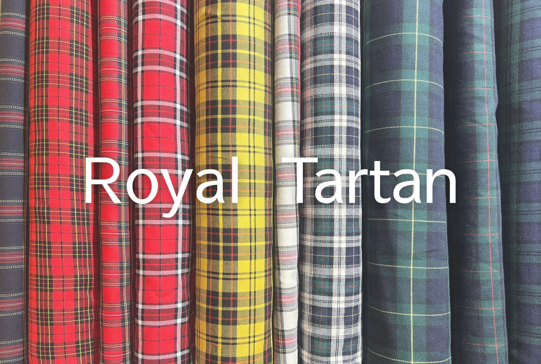 ロイヤルタータンチェックが並んでいる画像