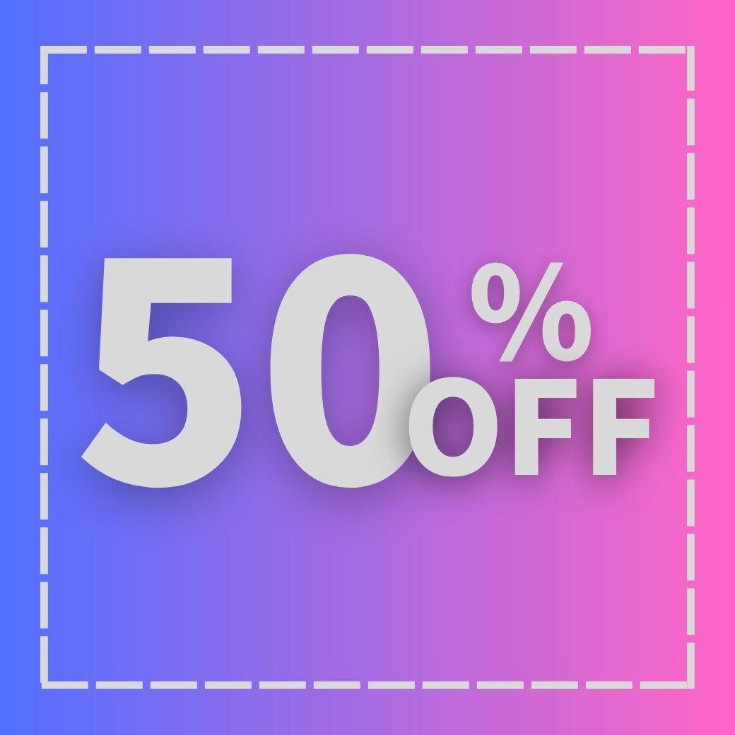 セール50％offのお知らせ