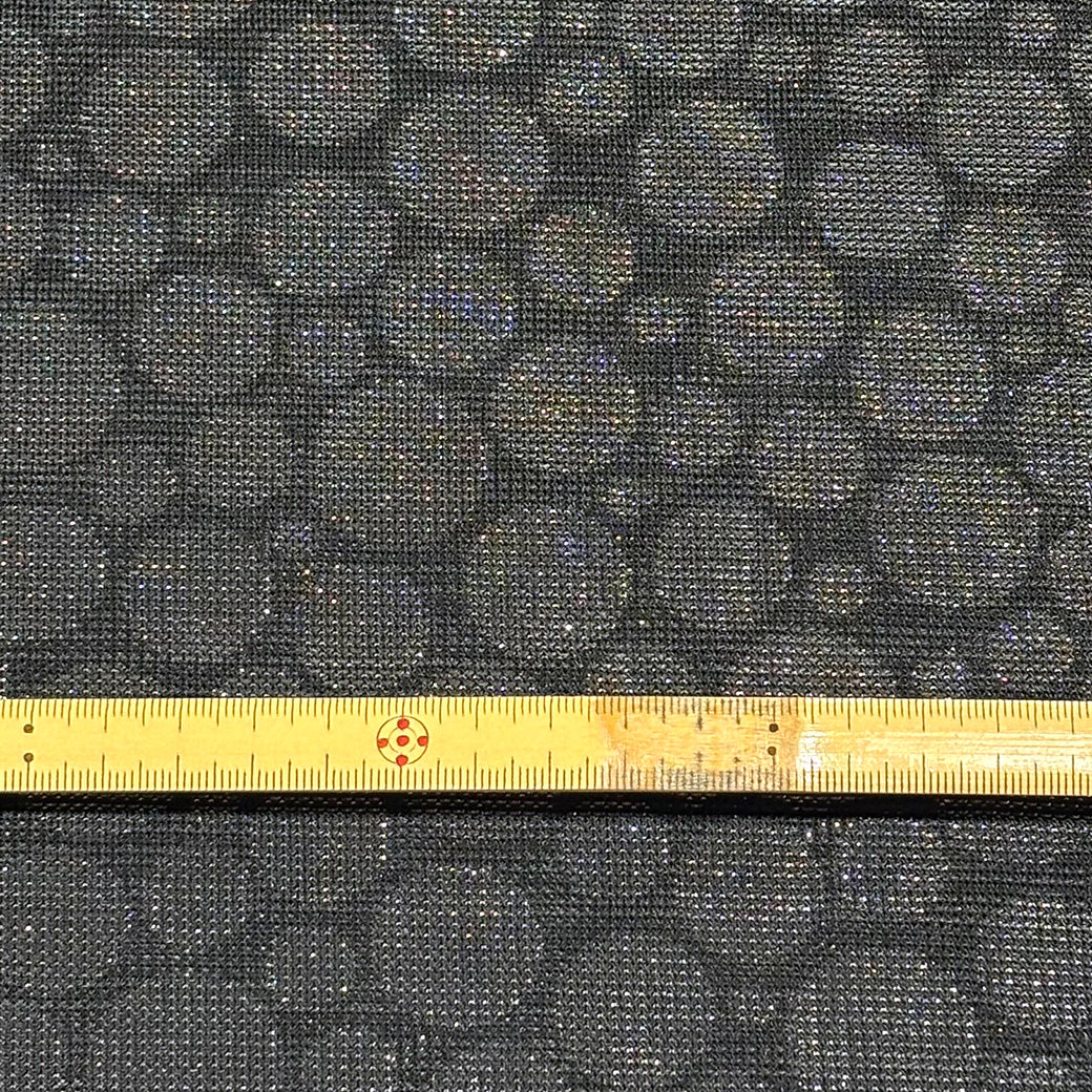 ドット柄ラメニット生地