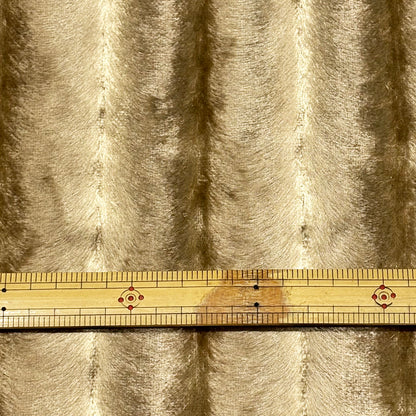 生地 【 シールファー ゴールド 】 ファー生地 フェイクファー シール生地 アニマルシール 137cm巾 なめらか さらさら ふわふわ 模造毛皮 毛短 薄手