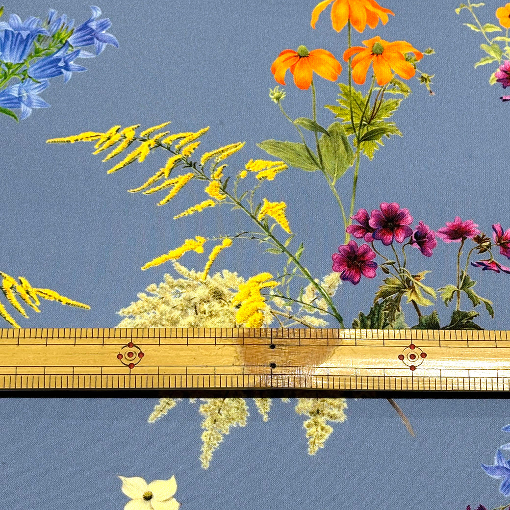 花柄ポリエステルプリント生地
