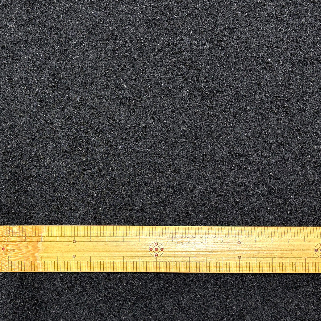 生地 【 ミネアループ 黒】 140cm巾 幅広 ウールループ生地 ウール混生地 モヘア混生地 ブークレ生地