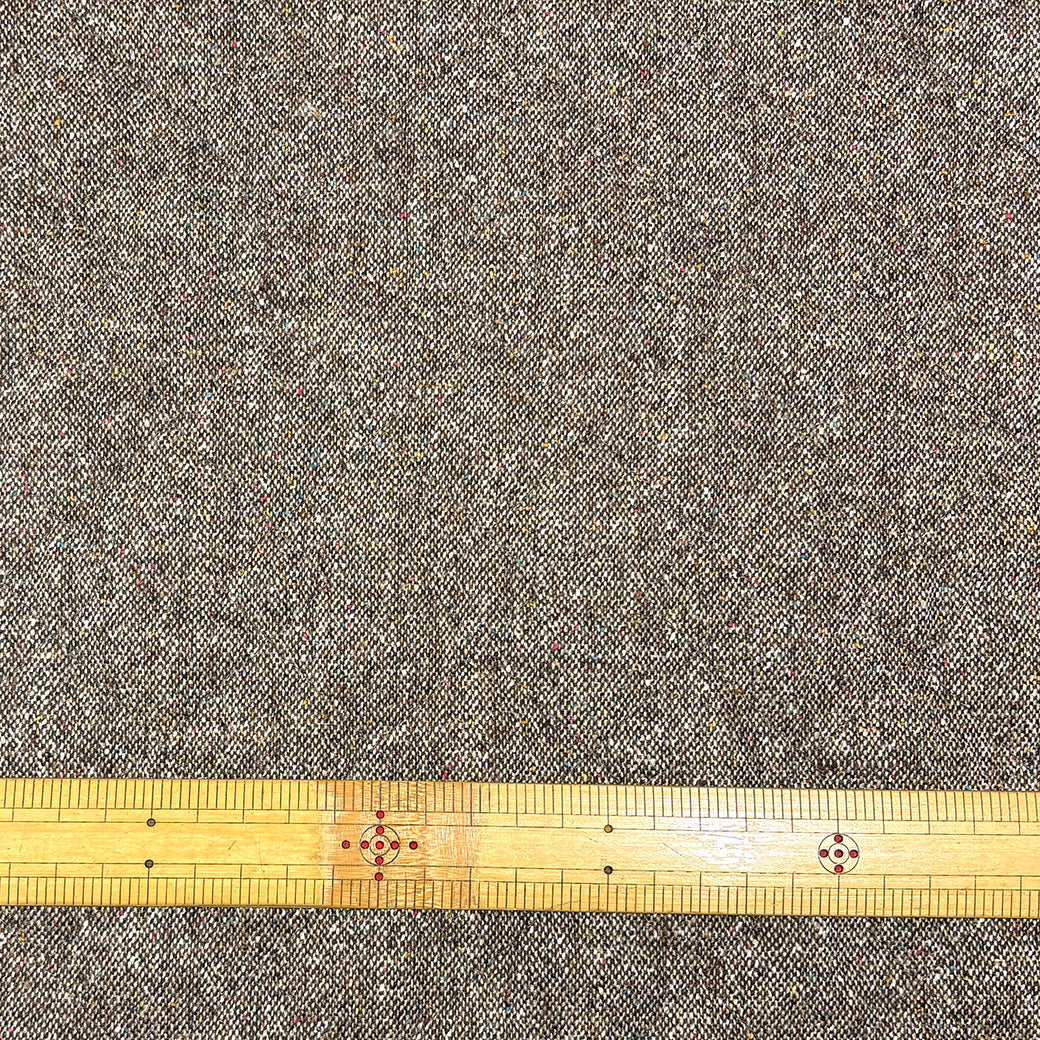 生地 【 キルティングツイード ブラウン 】 145cm巾 幅広 ウール混ツイード キルティングファブリック キルト生地