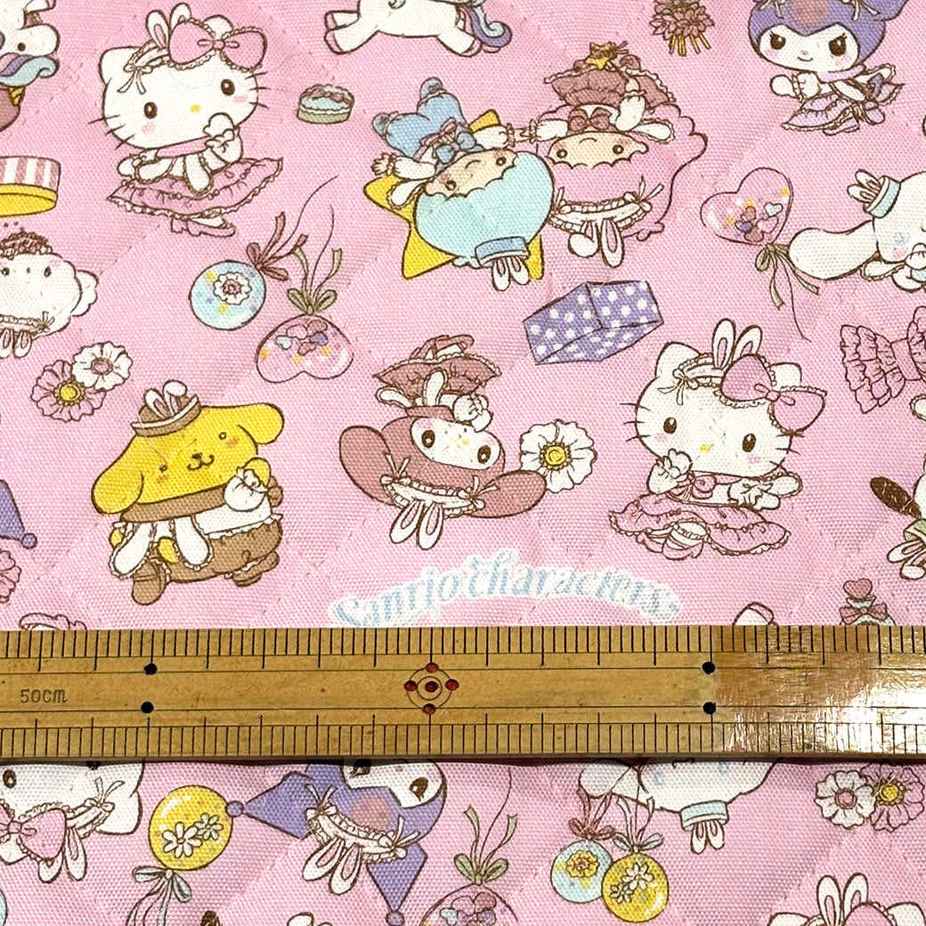 生地 【 サンリオキャラキルト 薄ピンク 】 サンリオ キルト生地 キルティング 105cm巾 コットン 綿100％ キャラクター