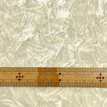 生地 【 クラッシュベロア クリーム 】 153cm巾 幅広 ベロア生地 クラッシュ加工ベロア 光沢生地 衣装生地