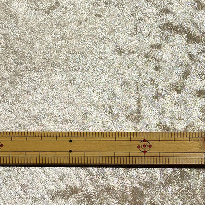 生地 【 クラッシュベロア 薄ベージュ 】 ベロア生地 ベルベット 150cm巾 幅広 無地 ポリエステル