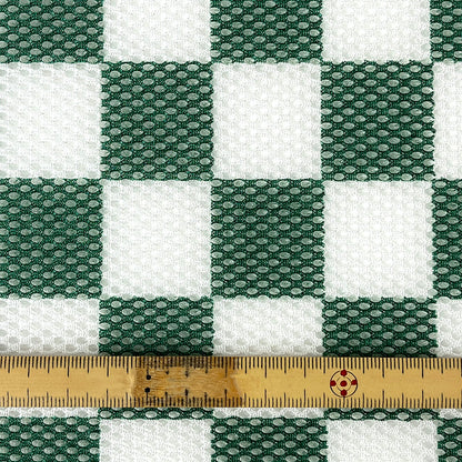生地 【 市松ボンディングメッシュ グリーン 】 メッシュボンディング ナイロン 115cm 市松模様