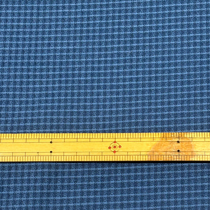 生地 【 ワッフル 青紺 】 148cm巾 幅広 綿100％ コットンワッフル ワッフルクロス 凹凸生地