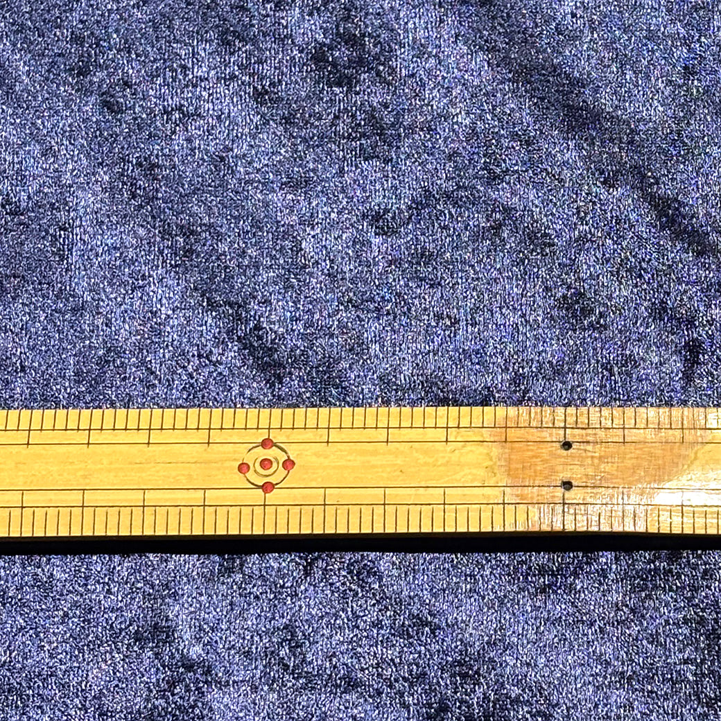 生地 【 クラッシュベロア ネイビー 】 ベロア生地 ベルベット 150cm巾 幅広 無地 ポリエステル