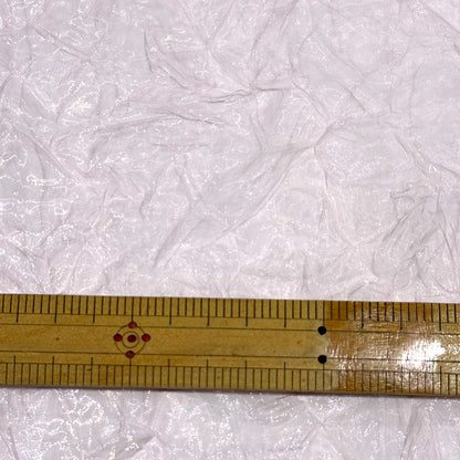 生地 【 クラッシュオーガンジー ピンク 】 138cm巾 オーガンジー生地 シワ加工オーガンジー しわ感生地 透け感生地