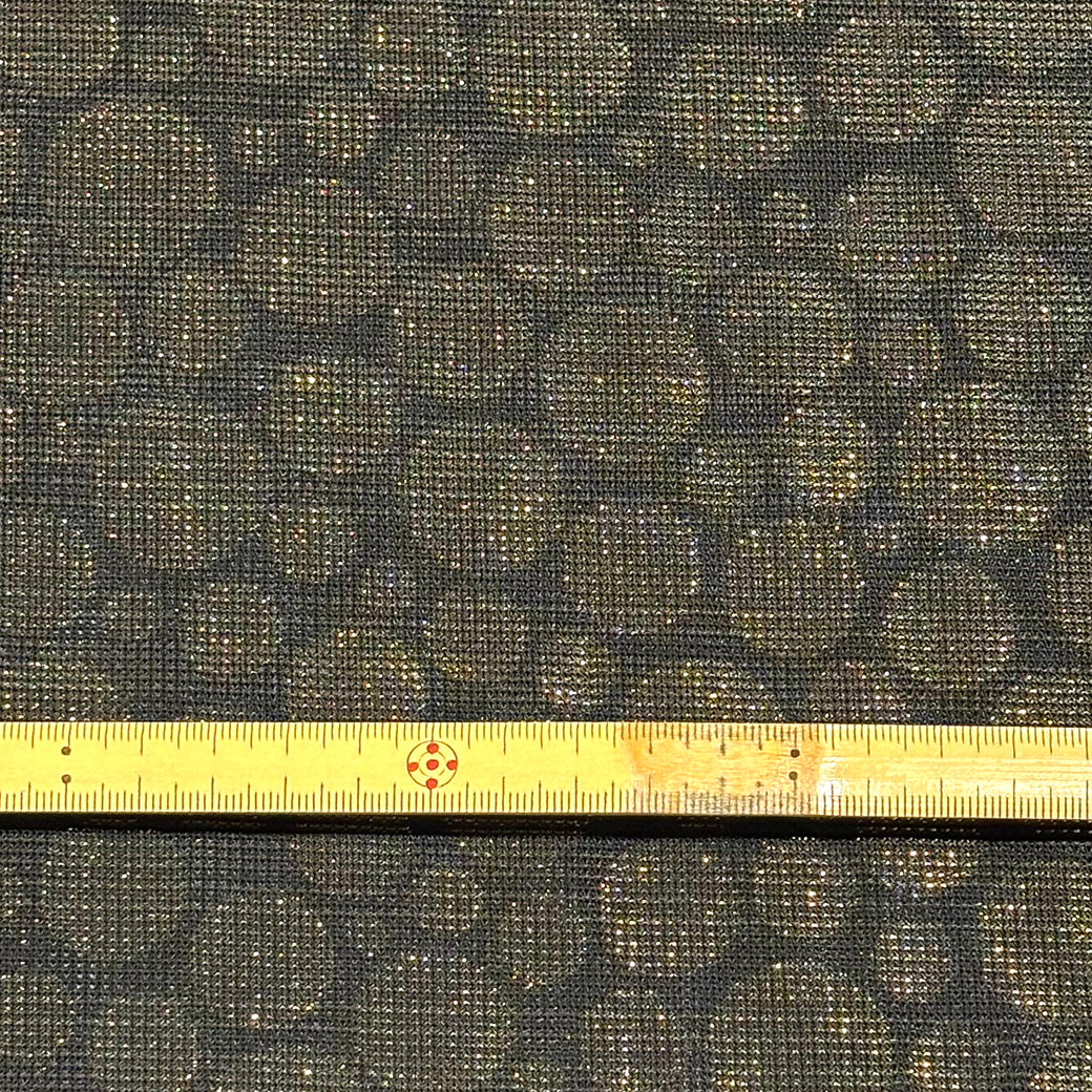 ドット柄ラメニット生地