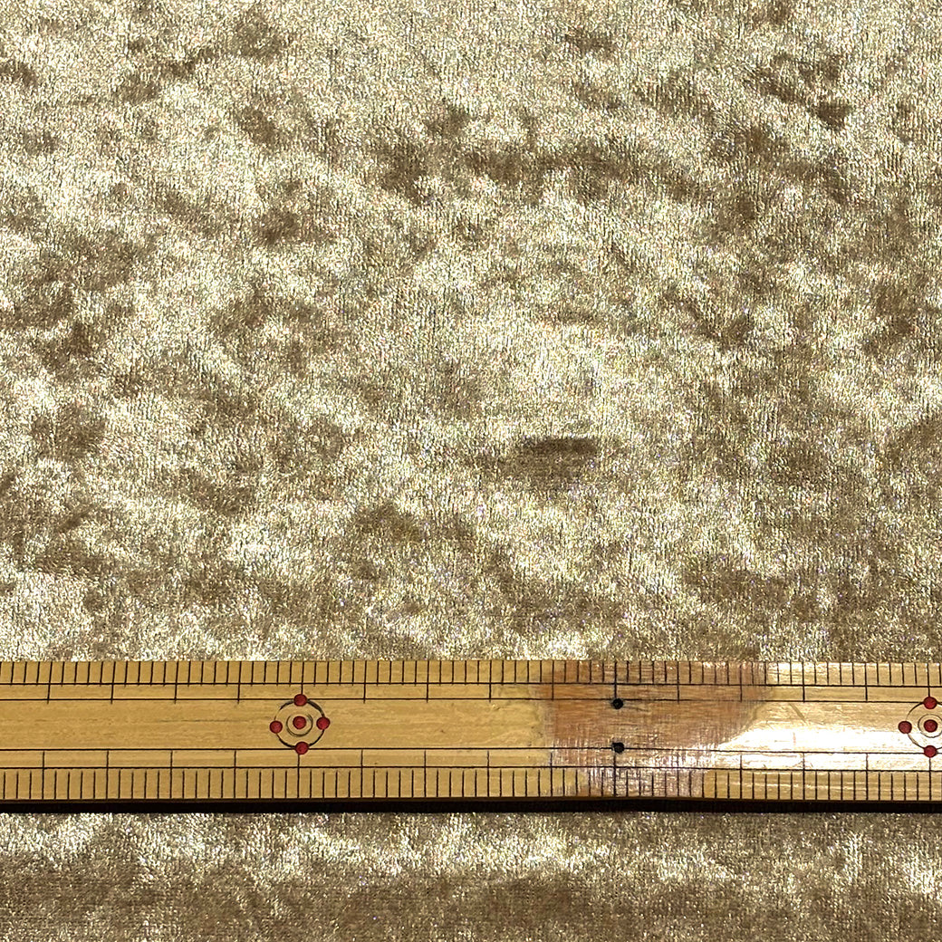 生地 【 クラッシュベロア ベージュ 】 ベロア生地 ベルベット 150cm巾 幅広 無地 ポリエステル