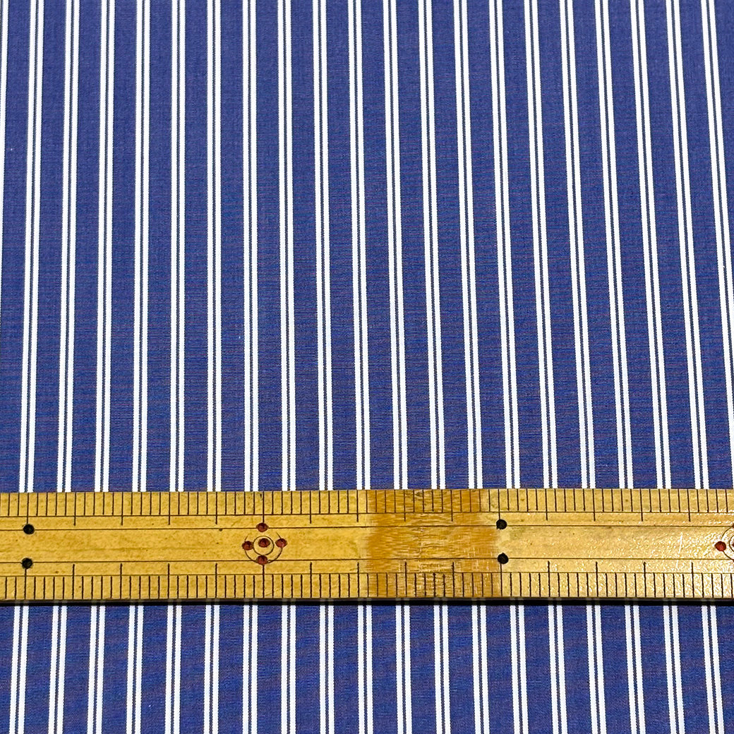 生地 【 カンクリーニ ドメスティックブランド仕様 イタリー製 3ブルー×ホワイト 】 140cm巾 幅広 カンクリーニ生地 イタリア生地 高級コットン生地
