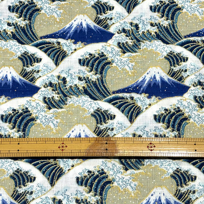 富士山柄のドビー織生地