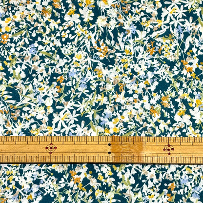 生地 【 60ローンプリント ボタニカル グリーン 】 ローン生地 108cm巾 綿生地 綿 コットン 綿100％ 植物柄 花柄