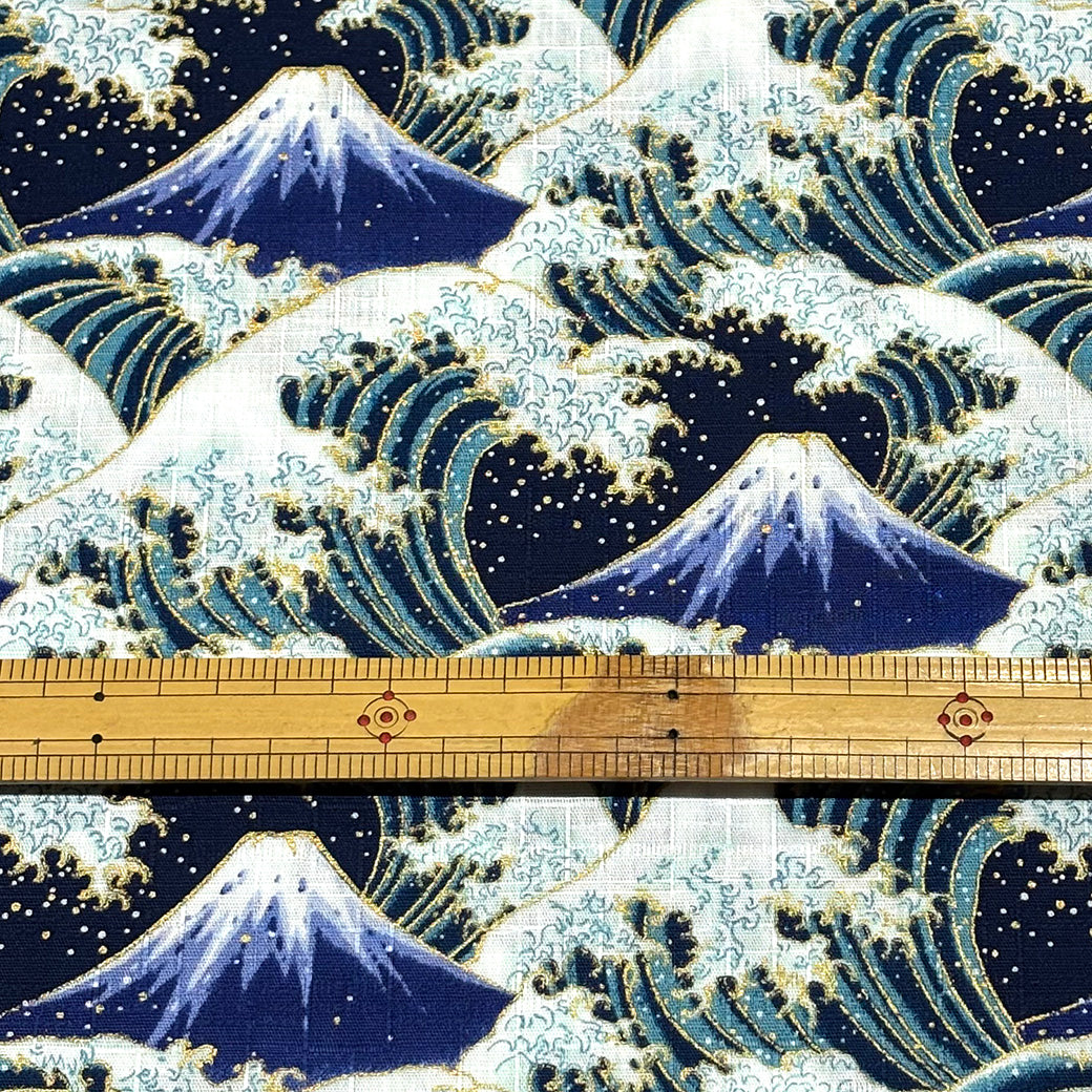 富士山柄のドビー織生地