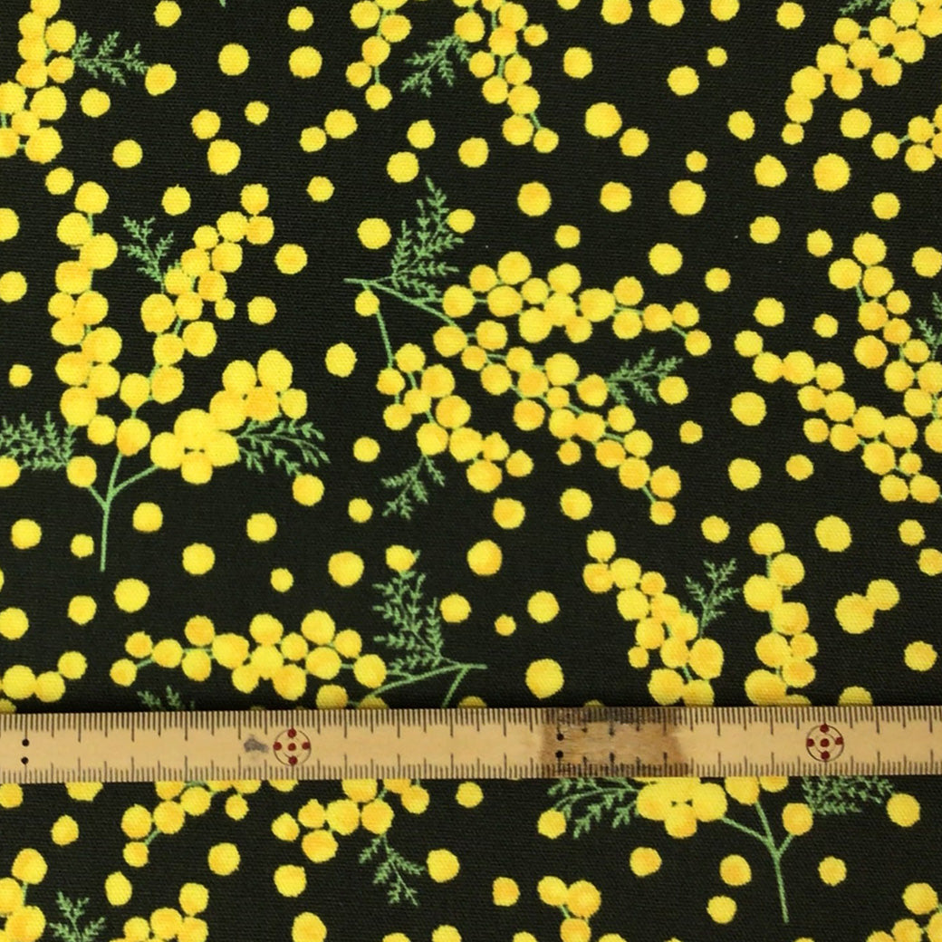 生地 【 ミモザ オックスフォード ダークグレー 】 オックス生地 綿プリント 110cm巾 綿100％