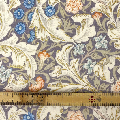 生地 【 V&A Fabric Collection レスター Leicester オパールグレー 】 ブロード 110cm巾 コットン 綿100％ 薄手 薄地 ウィリアムモリス William Morris