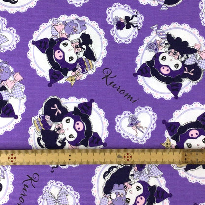 生地 【 オックスフォード クロミ パープル 】 オックス生地 110cm巾 サンリオ クロミちゃん