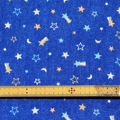 生地 【 オックス ラメ☆デニム 2色 】 オックス生地 綿プリント 110cm巾 綿100％