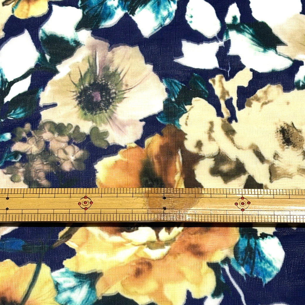 花柄リファインオーガンジー生地