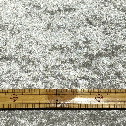 生地 【 クラッシュベロア シルバー 】 ベロア生地 ベルベット 150cm巾 幅広 無地 ポリエステル