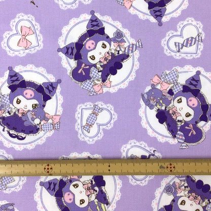 生地 【 オックスフォード クロミ ライトパープル】 オックス生地 110cm巾 サンリオ クロミちゃん