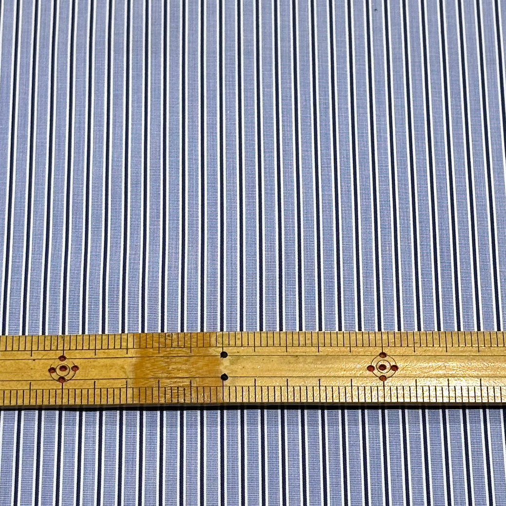 生地 【 カンクリーニ ドメスティックブランド仕様 イタリー製 5ネイビー×ホワイト×スカイ 】 140cm巾 幅広 カンクリーニ生地 イタリア生地 高級コットン生地