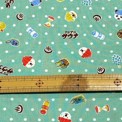 サウナアニマル柄の生地