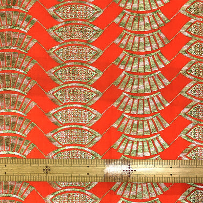 生地 【 刺繍レース パトラオレンジ 】 レース生地 103cm巾 刺繍レース 刺しゅう生地 立体レース 透け感レース 幾何学模様