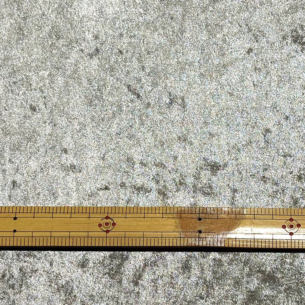 生地 【 クラッシュベロア ライトグレー 】 ベロア生地 ベルベット 150cm巾 幅広 無地 ポリエステル