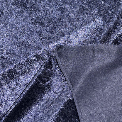 生地 【 クラッシュベロア ネイビー 】 ベロア生地 ベルベット 150cm巾 幅広 無地 ポリエステル