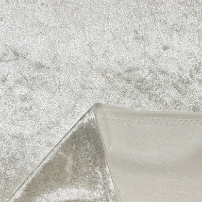 生地 【 クラッシュベロア オフホワイト 】 ベロア生地 ベルベット 150cm巾 幅広 無地 ポリエステル