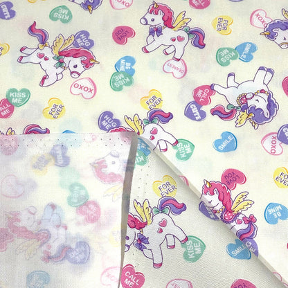 ユニコーン柄の生地