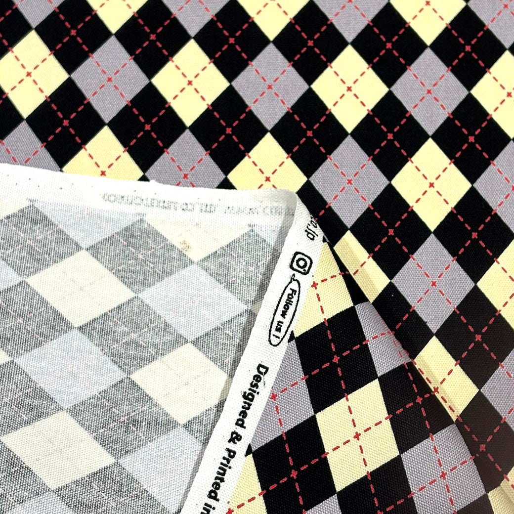 アーガイル柄の生地