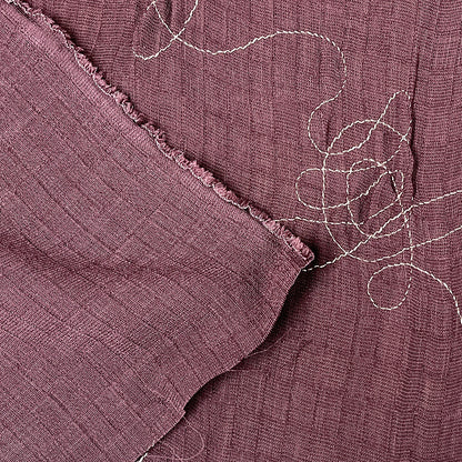 生地 【 二重織 ファージ刺繍 ブドウ】 110cm巾 二重織生地 刺繍生地 立体刺繍 ポリエステル生地 デザイン生地