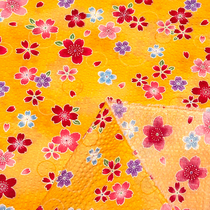生地 【 リップル 桜 5色 】 112cm巾 リップル生地 サッカー生地 甚平 浴衣 ゆかた じんべえ